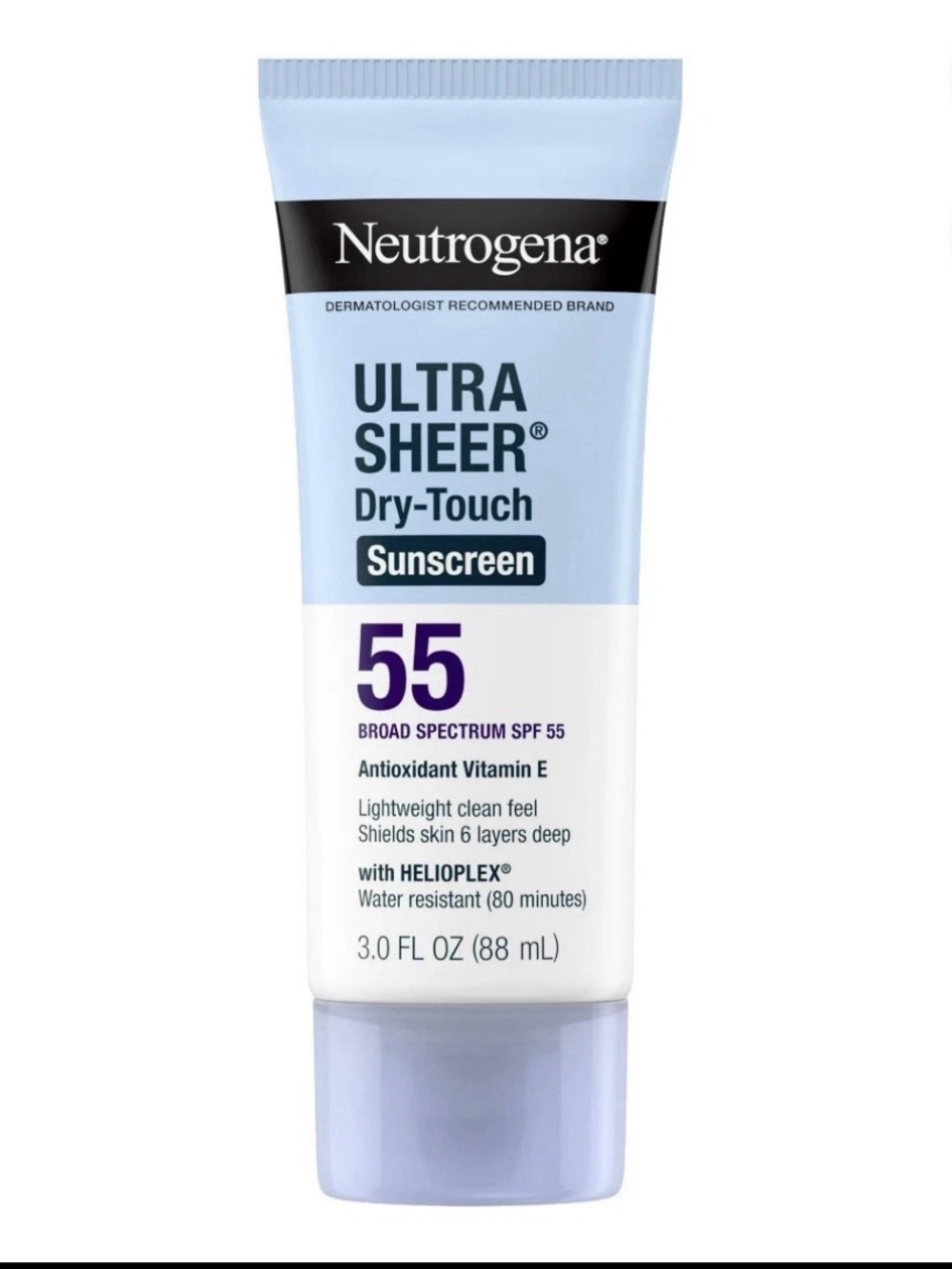 Neutrogena Ultra Sheer Dry-Touch Sunscreen SPF 55 - Light Blue & White
